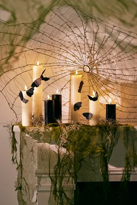 Flameless Wax Pillar Candle - Black alternate view