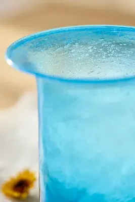 Flared Rim Vase - Blue, Recycled Glass product