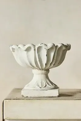 Flora Urn Planter - Ivory, Concrete by Anthropologie, alternate view