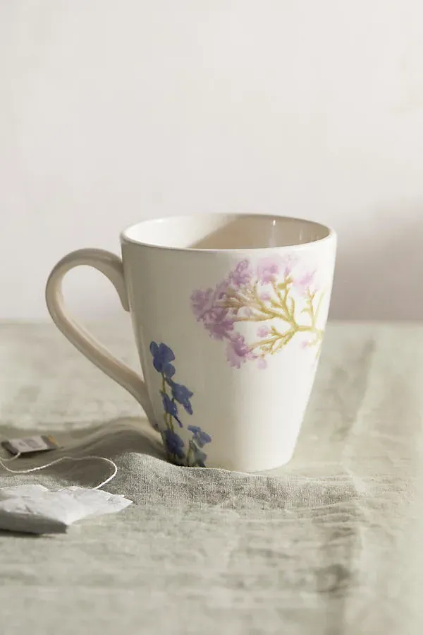 Floral Bunches Earthenware Mug - Hand-Painted by Anthropologie