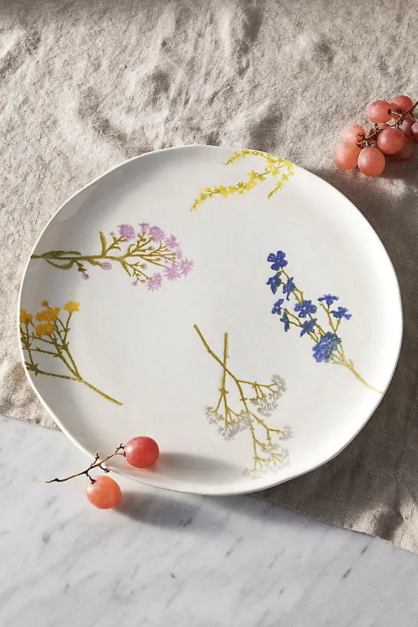 Floral Bunches Small Plate - Earthenware by Anthropologie