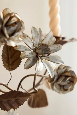 Floral Candelabra - Brass, Gold by Anthropologie, alternate view