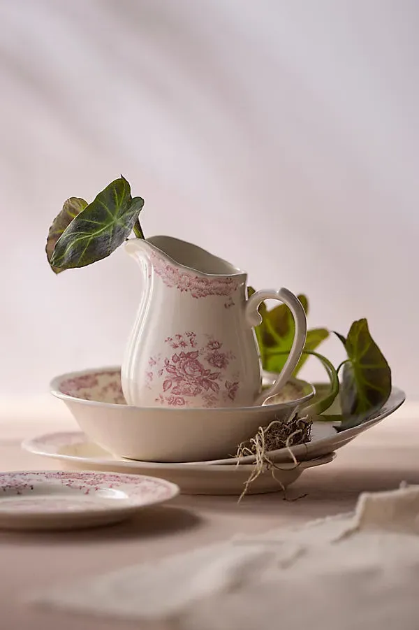 Floral Dinner Plate - Pink, Glazed Earthenware product