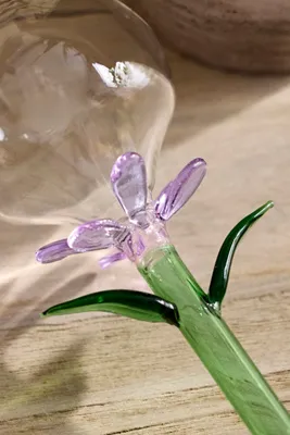 Floral Glass Watering Globe - Purple product