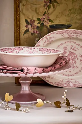 Floral Glazed Earthenware Bowl - Pink product