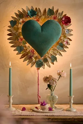 Floral Heart Iron Sconce Light by Anthropologie, alternate view