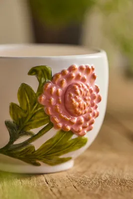 Flower of the Month Stoneware Mug - Orange product