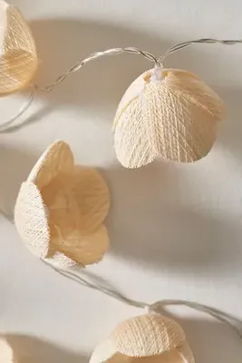 Flower String Lights - Ivory, Polyester product