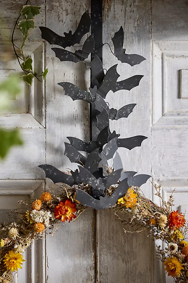 Flying Bats Iron Wreath Hanger - Black product