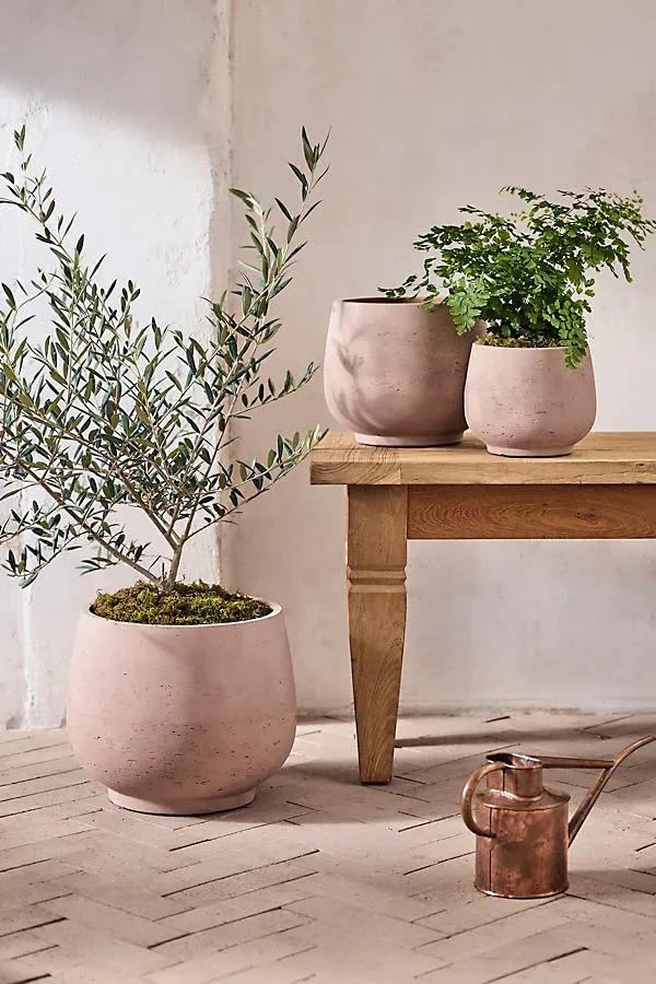 Footed Round Planter - Cement product