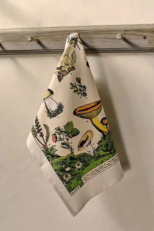 Foraging Cotton Dish Towel with Hanging Loop by Anthropologie