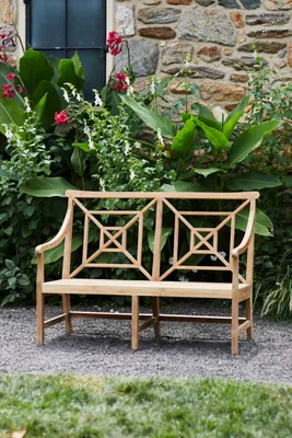 Fretwork 2-Seater Garden Bench - Teak product