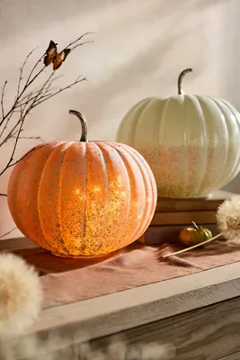 Frosted Glass Pumpkin - 12" by Anthropologie, alternate view