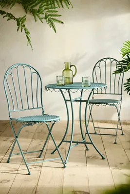 Garden Bistro Table and Chairs Set - Green, Iron product