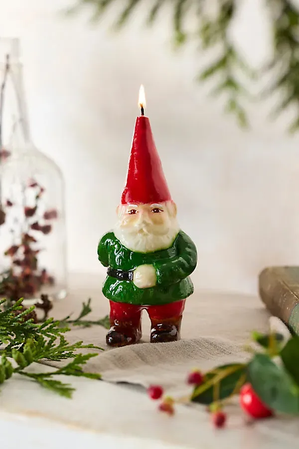 Garden Gnome Candle - Red by Anthropologie
