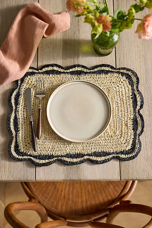 Garden Party Raffia Placemat - Natural by Anthropologie