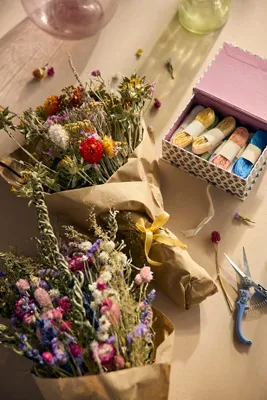 Gardener's Eden Dried Bouquet - Pink, Purple product