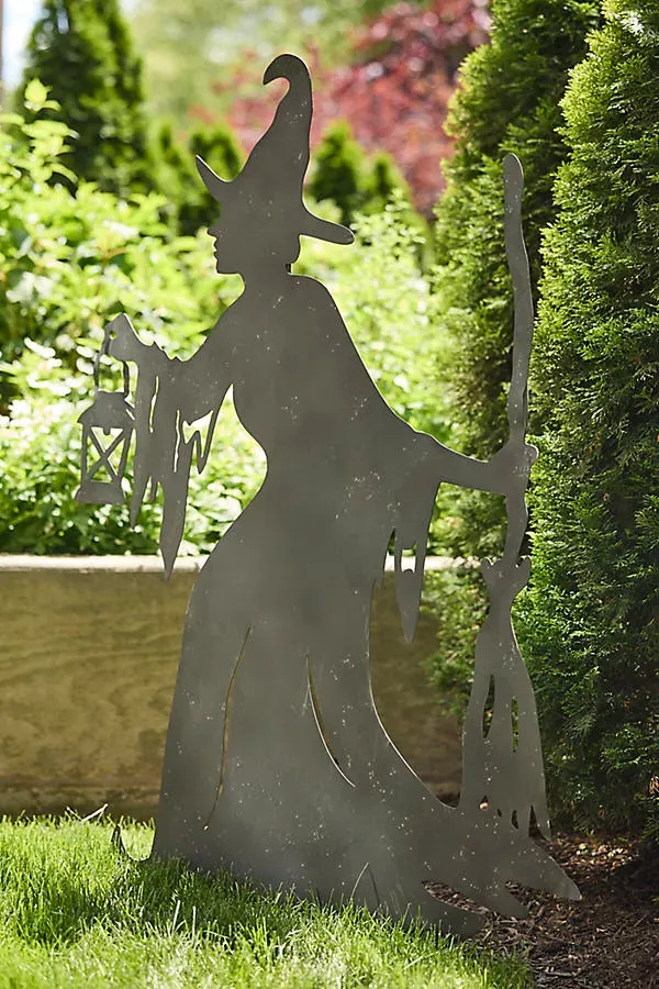Giant Witch Iron Garden Stake - Black product