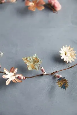 Gilded Botanicals Small Faux Garland - Iron, Velvet product