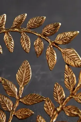 Gilded Leaf Decorative Filigree Bowl - Gold, Aluminum by Anthropologie, image 2