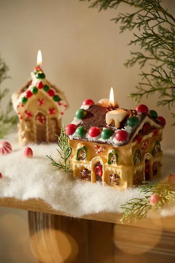 Gingerbread House Large Candle - Cotton by Anthropologie