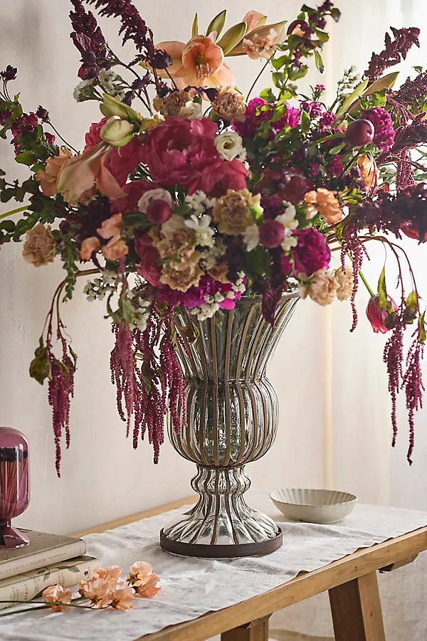Glass and Iron Flare Vase - Wide Mouth product