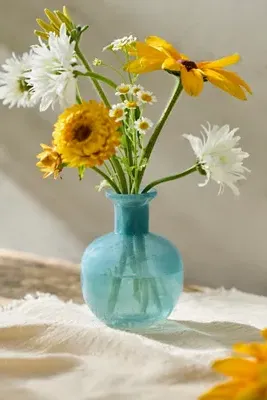 Glass Bud Vases Set of 2 - Blue by Anthropologie, alternate view