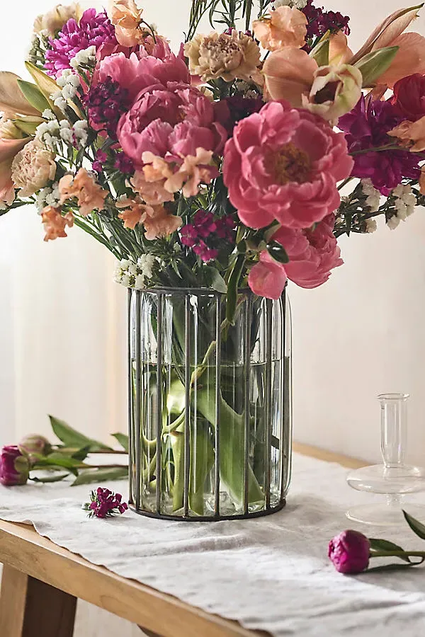 Glass + Iron Cylinder Vase product