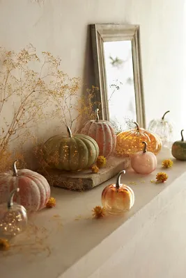 Glass Pumpkin 6" - Orange by Anthropologie, image 2