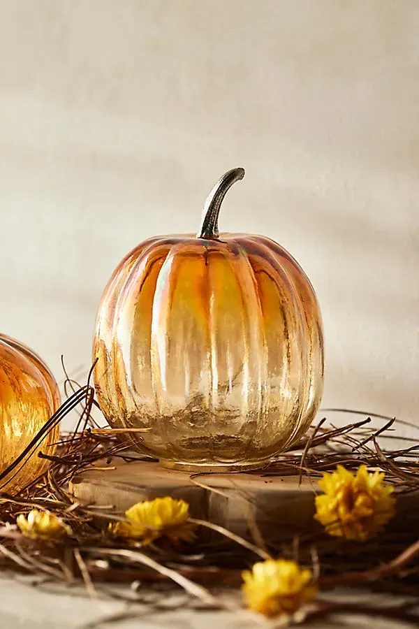 Glass Pumpkin 6" - Orange by Anthropologie