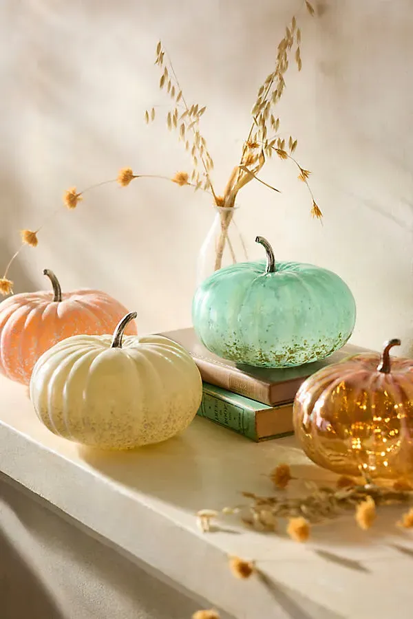 Glass Pumpkin 7" - Orange by Anthropologie