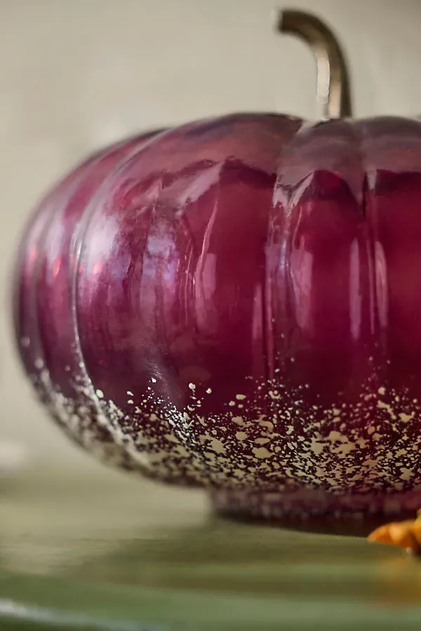 Glass Pumpkin 7" - Red by Anthropologie, image 2