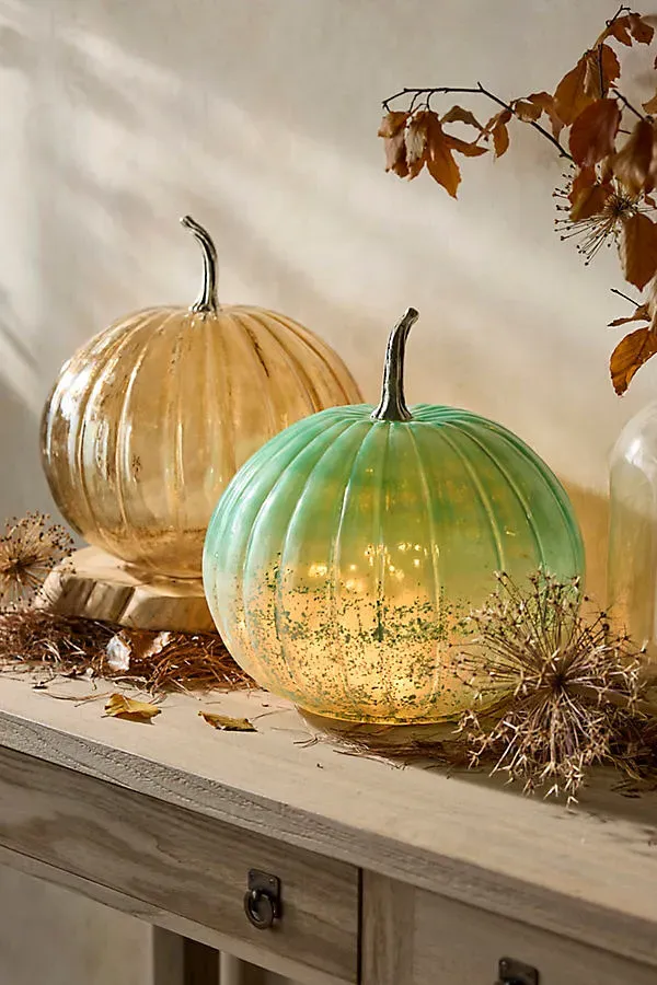 Glass Pumpkin - Orange by Anthropologie, alternate view
