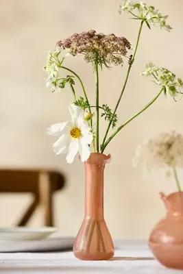 Glass Ruffle Bud Vases Set of 3 - Pink, Glass by Anthropologie, image 2