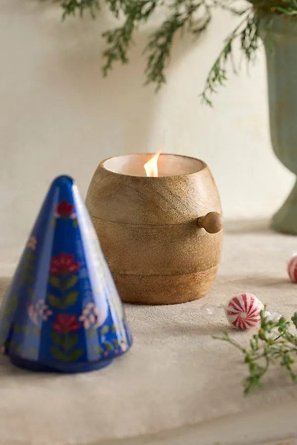 Gnome Candle - Blue, Glass by Anthropologie