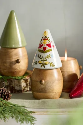 Gnome Candle - Glass, Cotton by Anthropologie, alternate view