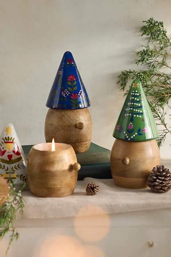 Gnome Candle - Glass, Cotton by Anthropologie