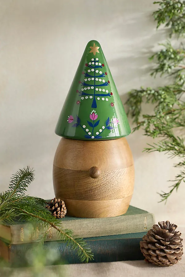 Gnome Candle - Green, Glass by Anthropologie