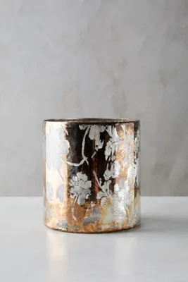 Golden Floral Hurricane Medium - Gold, Metal product