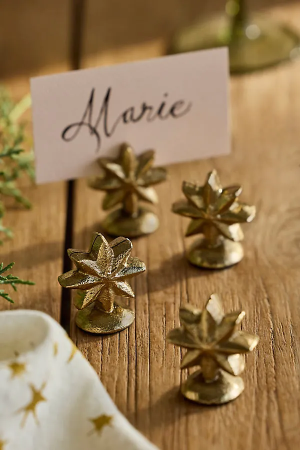 Golden Star Place Card Holders Set of 4 - Gold, Aluminum by Anthropologie, alternate view