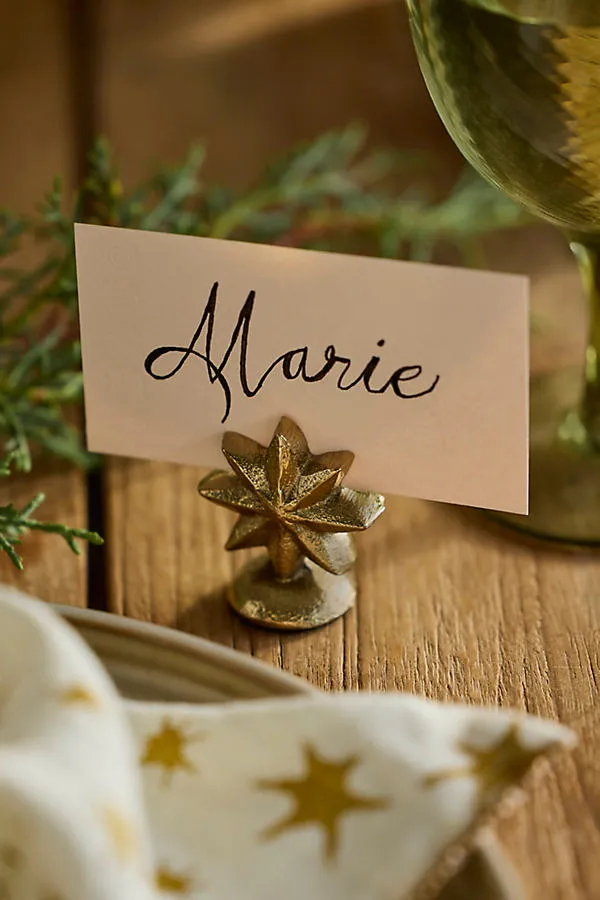 Golden Star Place Card Holders Set of 4 - Gold, Aluminum by Anthropologie