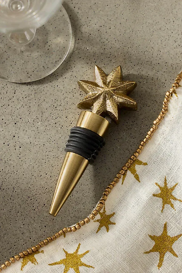Golden Star Wine Stopper by Anthropologie