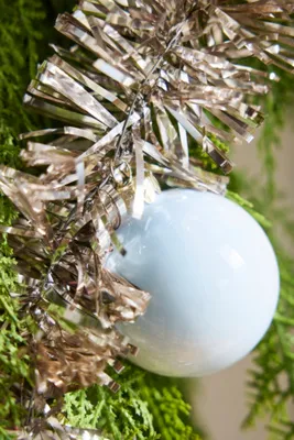 Good Cheer Bauble Tinsel Garland 9ft - Champagne, Plastic by Anthropologie, image 2