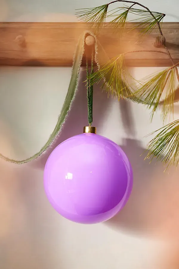 Good Cheer Giant Glass Bauble Ornament by Anthropologie
