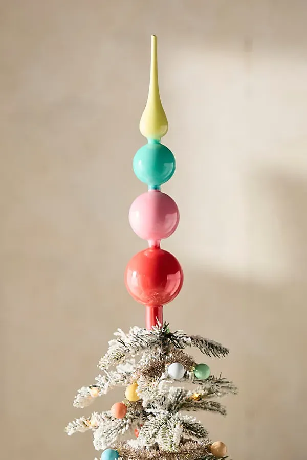 Good Cheer Glass Tree Topper - Multicolour, Glass by Anthropologie