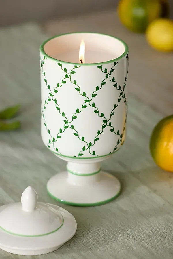 Green Ivy Ceramic Jar Candle - XL product
