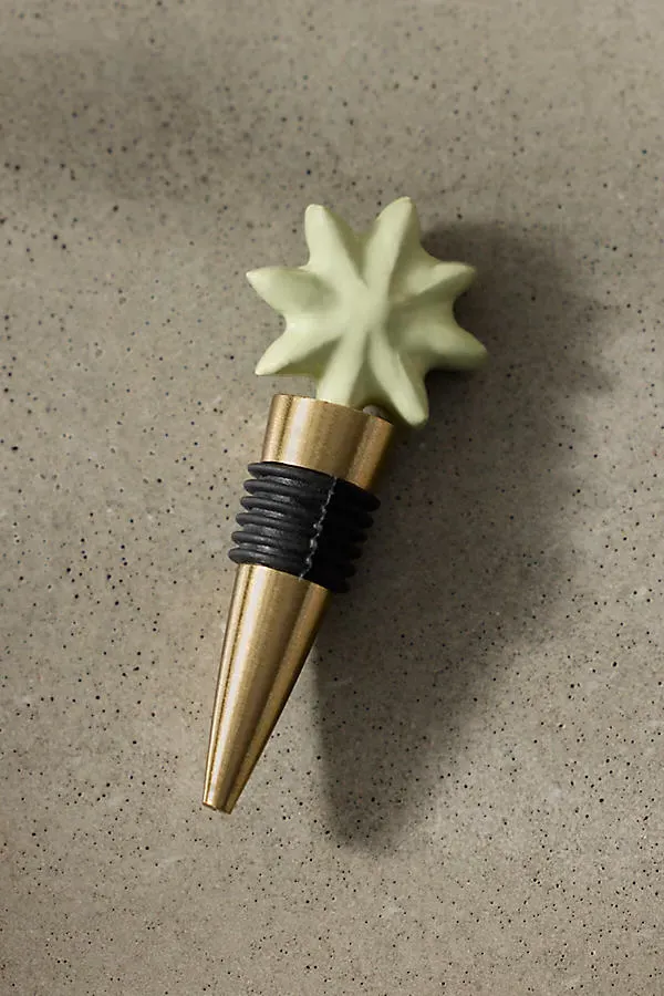 Green Star Wine Stopper by Anthropologie, alternate view