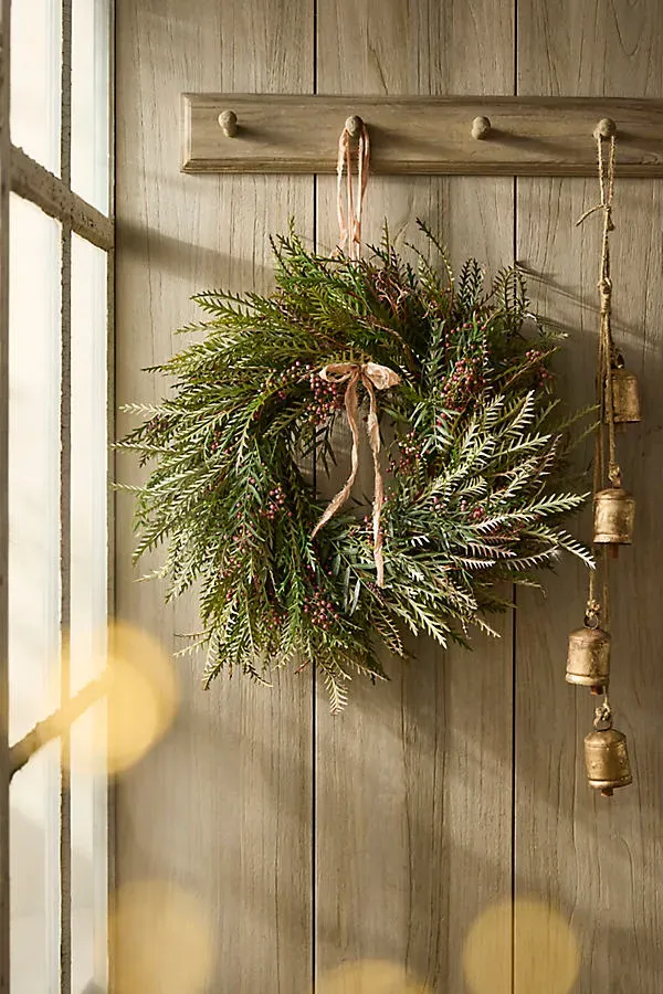 Grevillea & Pepperberry Fresh Botanical Wreath by Anthropologie