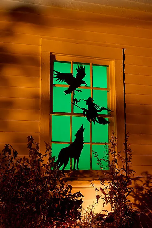 Halloween Paper Window Hangings Set of 4 - Black product
