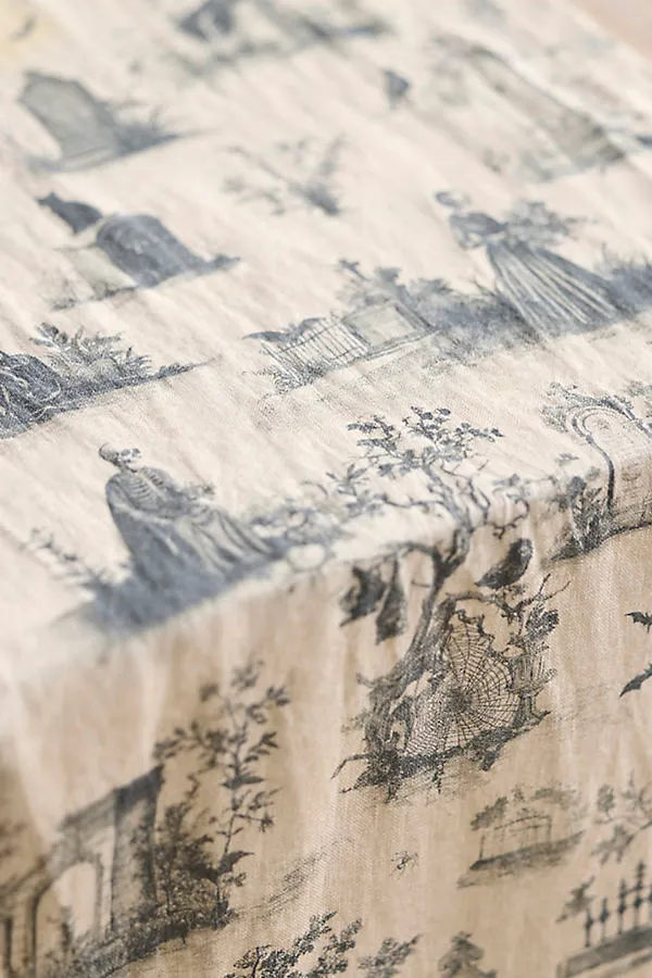 Halloween Toile Linen Table Runner alternate view